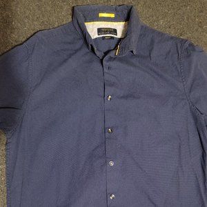 Denim & Flower Ricky Signh; Short-sleeve, Button-up Shirt. Large - Slim Fit